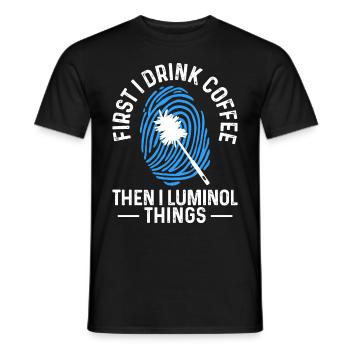 Drôle de scientifique médico-légal - T-shirt homme - noir - Devant - AI Model Male 178 light (178cm)
