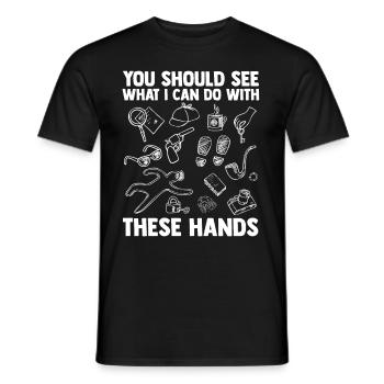 Drôle de scientifique médico-légal - T-shirt homme - noir - Devant - AI Model Male 178 light (178cm)