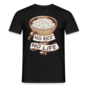 Bol de riz frit asiatique - T-shirt homme - noir - Devant - AI Model Male 178 light (178cm)
