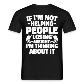 Funny gastric bypass surgery Bariatrics - Men's T-Shirt - black - Front - AI Model Male 178 light (178cm)