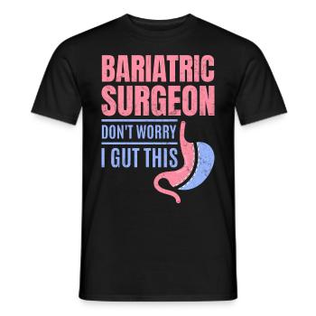 Funny stomach - Men's T-Shirt - black - Front - AI Model Male 178 light (178cm)