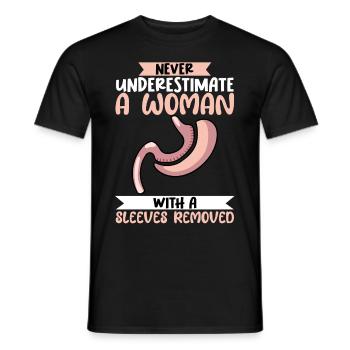 Lustige Magenhülse Bypass-Operation - Männer T-Shirt - Schwarz - Vorne - AI Model Male 178 light (178cm)