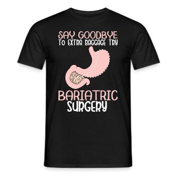 Funny stomach - Men's T-Shirt - black - Front - AI Model Male 178 light (178cm)