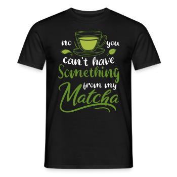 Green Tea Lovers Japanese Matcha Latte Drink - Men's T-Shirt - black - Front - AI Model Male 178 light (178cm)