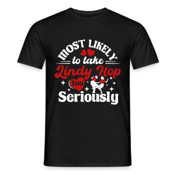 Lindy Hop Swing Tanz Paar Tänzer Swing Tanz - Männer T-Shirt - Schwarz - Vorne - AI Model Male 178 light (178cm)