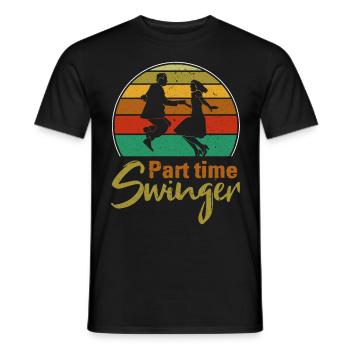 Lindy Hop Swing Tanz Paar Tänzer Swing Tanz - Männer T-Shirt - Schwarz - Vorne - AI Model Male 178 light (178cm)