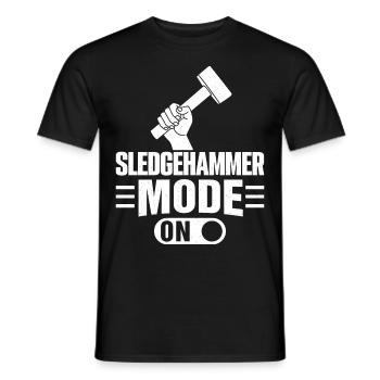 Fun day of house demolition - Men's T-Shirt - black - Front - AI Model Male 178 light (178cm)