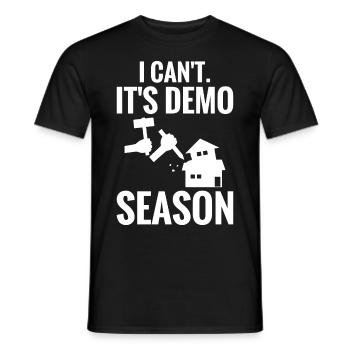 Fun day of house demolition - Men's T-Shirt - black - Front - AI Model Male 178 light (178cm)