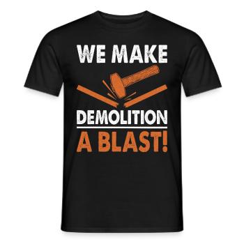 Journée amusante de démolition de maison - T-shirt homme - noir - Devant - AI Model Male 178 light (178cm)