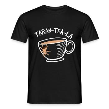 Spider lover arachnid web terrarium - Men's T-Shirt - black - Front - AI Model Male 178 light (178cm)