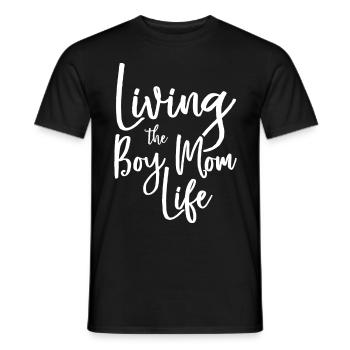 Mom Of Boys Best Mom Ever - Men's T-Shirt - black - Front - AI Model Male 178 light (178cm)