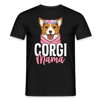 Corgi Mama - T-shirt homme - noir - Devant - AI Model Male 178 light (178cm)