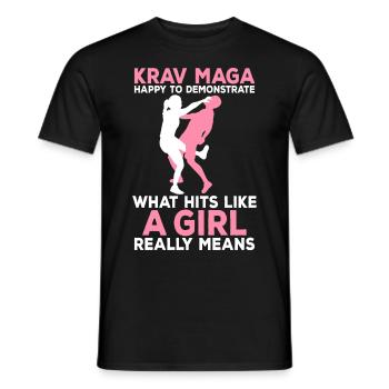Arts martiaux de Krav Maga - T-shirt homme - noir - Devant - AI Model Male 178 light (178cm)