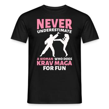 Arts martiaux de Krav Maga - T-shirt homme - noir - Devant - AI Model Male 178 light (178cm)