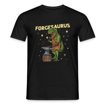 Forging Forging Metalworker Dino - Men's T-Shirt - black - Front - AI Model Male 178 light (178cm)