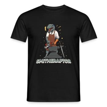 Forging Forging Metalworker Dino - Men's T-Shirt - black - Front - AI Model Male 178 light (178cm)