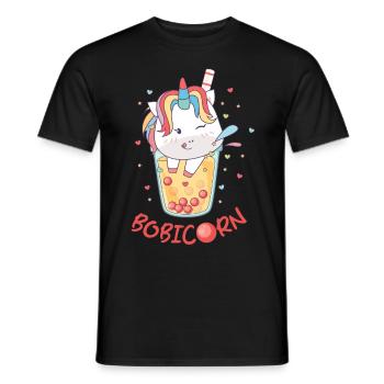 Bubble Tea Drink Pearl Milk Tea Lover Boba Tea - Men's T-Shirt - black - Front - AI Model Male 178 light (178cm)