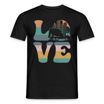 Cement Mixer Concrete Mixer - Men's T-Shirt - black - Front - AI Model Male 178 light (178cm)