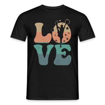 Cheerleader Cheerleading Cheer LOVE - Men's T-Shirt - black - Front - AI Model Male 178 light (178cm)
