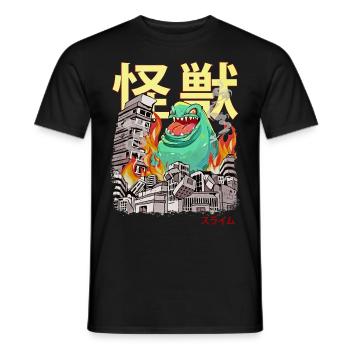 Kaiju Slime Japanese Anime Monsters - Men's T-Shirt - black - Front - AI Model Male 178 light (178cm)