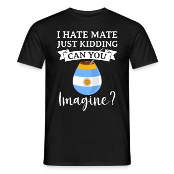 Drapeau de l’Argentine Thé yerba maté argentin - T-shirt homme - noir - Devant - AI Model Male 178 light (178cm)