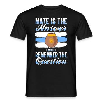 Drapeau de l’Argentine Thé yerba maté argentin - T-shirt homme - noir - Devant - AI Model Male 178 light (178cm)