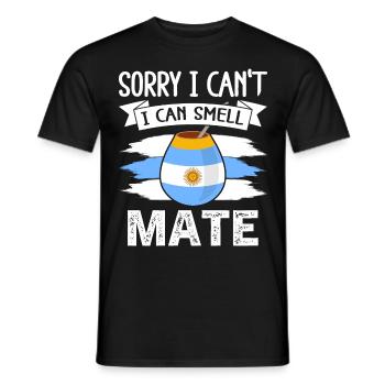 Drapeau de l’Argentine Thé yerba maté argentin - T-shirt homme - noir - Devant - AI Model Male 178 light (178cm)