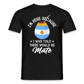 Drapeau de l’Argentine Thé yerba maté argentin - T-shirt homme - noir - Devant - AI Model Male 178 light (178cm)