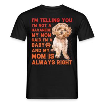 Havanese Lustiger Spruch - Männer T-Shirt - Schwarz - Vorne - AI Model Male 178 light (178cm)