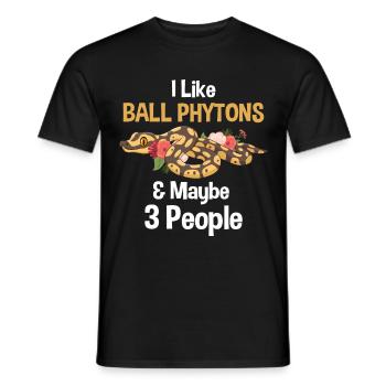 Collectionneur de reptiles Boa Snake Snake Lover - T-shirt homme - noir - Devant - AI Model Male 178 light (178cm)