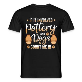 Pottery Lovers Clay Ceramic Kiln - Men's T-Shirt - black - Front - AI Model Male 178 light (178cm)