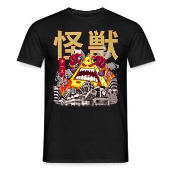 Kaiju-Käse Japanisches Anime-Monster Cheddar - Männer T-Shirt - Schwarz - Vorne - AI Model Male 178 light (178cm)