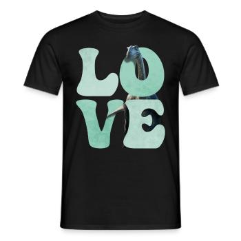 Brontosaurus Dinosaure AMOUR - T-shirt homme - noir - Devant - AI Model Male 178 light (178cm)