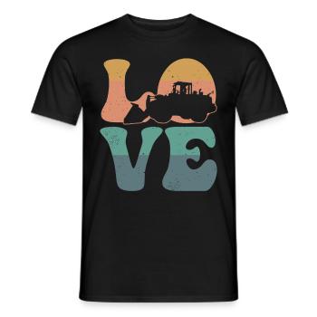 Bulldozer Heavy Equipment Operator HEO Truck LO - Men's T-Shirt - black - Front - AI Model Male 178 light (178cm)