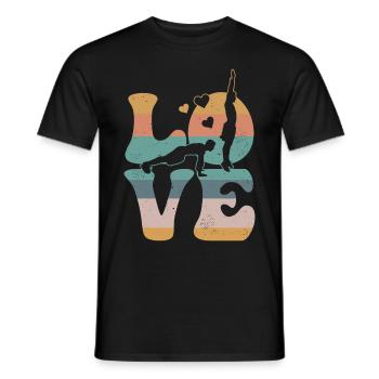 Burpees Workout Fitnessstudio LIEBE - Männer T-Shirt - Schwarz - Vorne - AI Model Male 178 light (178cm)