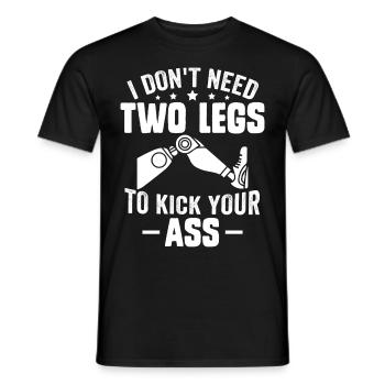 Beinprothese Amputierter - Männer T-Shirt - Schwarz - Vorne - AI Model Male 178 light (178cm)