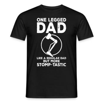 Beinprothese Amputierter - Männer T-Shirt - Schwarz - Vorne - AI Model Male 178 light (178cm)