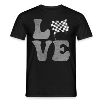 Car Racing Car Car Driver LOVE - T-shirt homme - noir - Devant - AI Model Male 178 light (178cm)