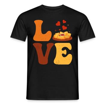 Nuggets de poulet Nug Nuggets LOVE - T-shirt homme - noir - Devant - AI Model Male 178 light (178cm)