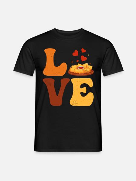 Chicken Nuggets Nug Nuggets LOVE - Men's T-Shirt - black