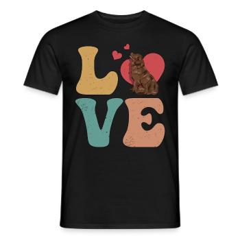 Chocolate Lab Hund Chocolate Labrador Retriever - Männer T-Shirt - Schwarz - Vorne - AI Model Male 178 light (178cm)