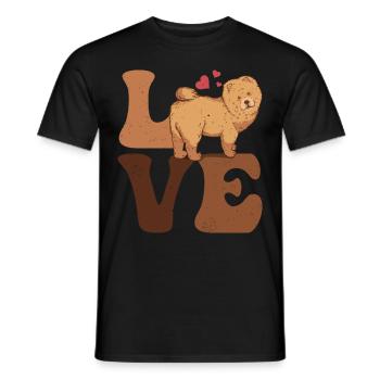 Chow Chow Dog LOVE - T-shirt homme - noir - Devant - AI Model Male 178 light (178cm)