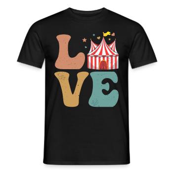 Cirque Carnaval AMOUR - T-shirt homme - noir - Devant - AI Model Male 178 light (178cm)