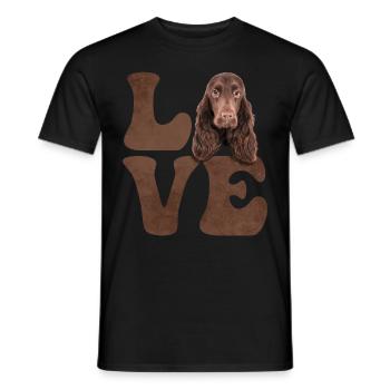 Cocker Spaniel Hund LIEBE - Männer T-Shirt - Schwarz - Vorne - AI Model Male 178 light (178cm)