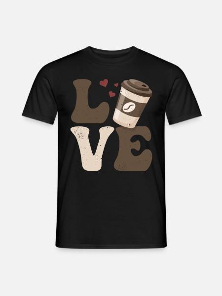 Coffee Caffeine LOVE - Men's T-Shirt - black