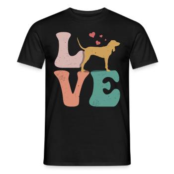 Raccoon Dog LOVE - Men's T-Shirt - black - Front - AI Model Male 178 light (178cm)