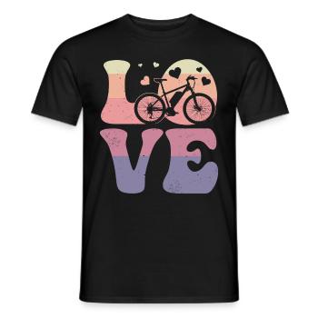 E-Bike Electronic Bike LOVE - Men's T-Shirt - black - Front - AI Model Male 178 light (178cm)