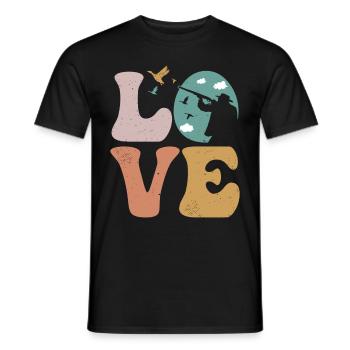 Entenjäger Entenjagd LOVE - Männer T-Shirt - Schwarz - Vorne - AI Model Male 178 light (178cm)