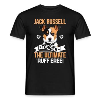 Jack Russell Terrier the ultimate ruff eree - Männer T-Shirt - Schwarz - Vorne - AI Model Male 178 light (178cm)