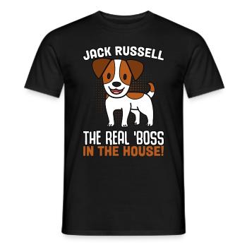 Jack Russell the real in the house - Männer T-Shirt - Schwarz - Vorne - AI Model Male 178 light (178cm)